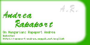 andrea rapaport business card